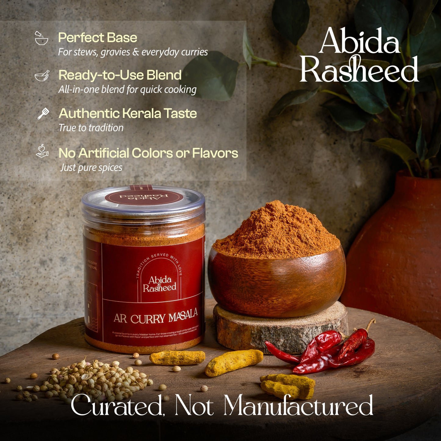 Abida Rasheed Curry Masala 250gm For Kerala Style Curry