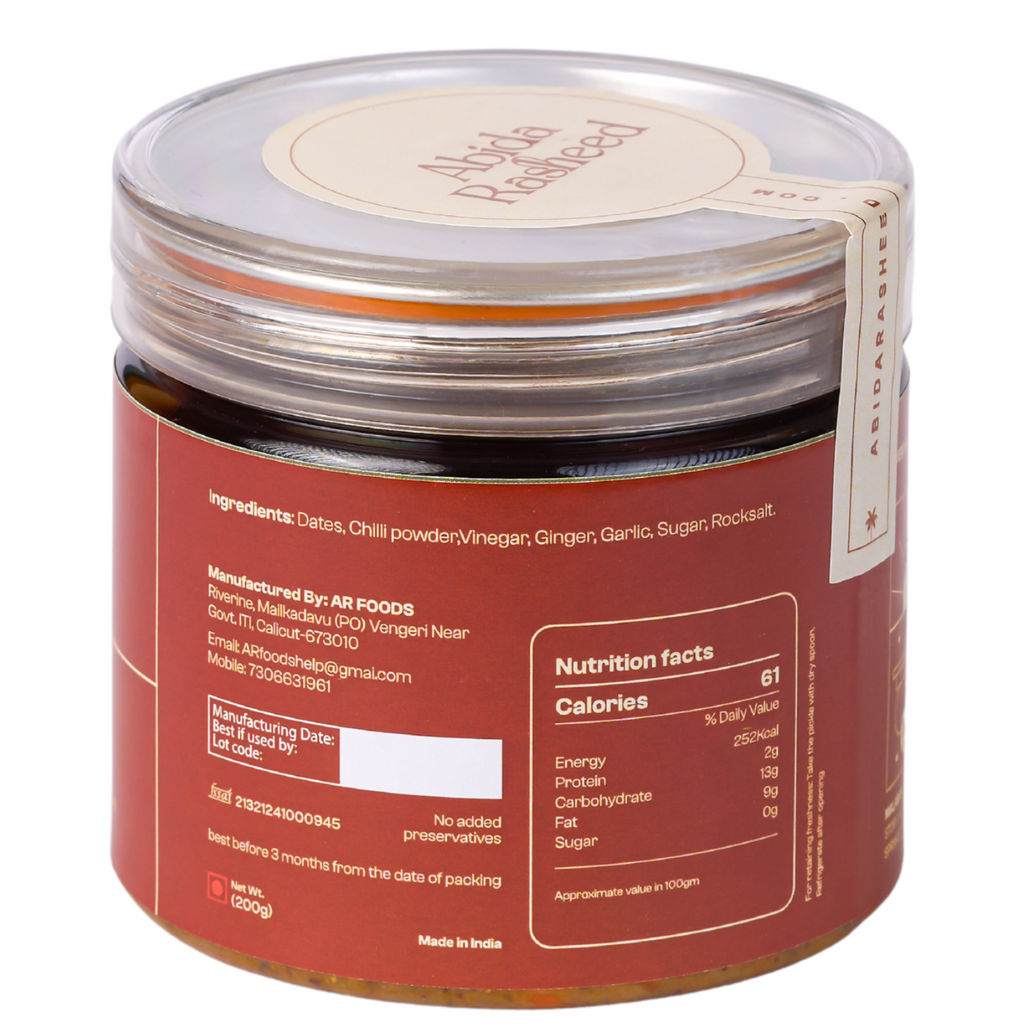 Abida Rasheed Home-Made Mussel Pickle | Malabari Kallummakkaya Achaar 200g