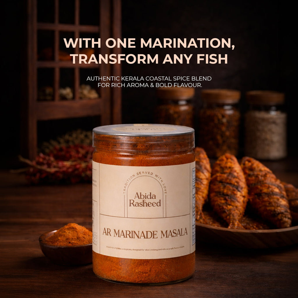 Abida Rasheed Marinade Masala (200g) – Kerala Style Fish & Chicken Marinade - Abida Rasheed