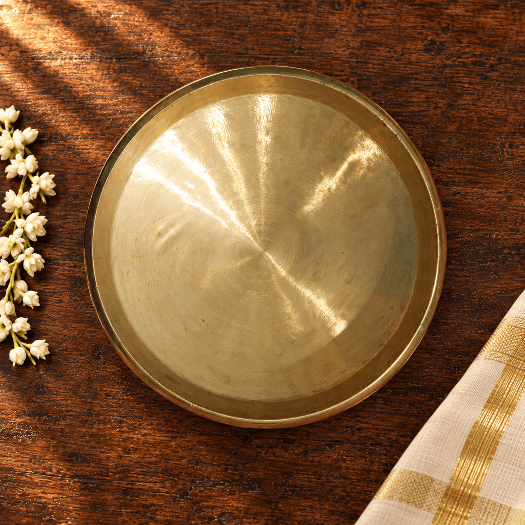 Handmade Bronze Uruli - Traditional Kerala Cooking Vessel 9 Inch - Abida Rasheed