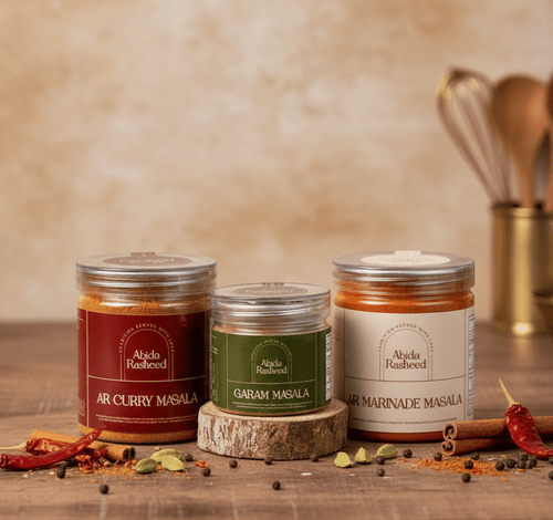 Home - Made Masala Combo | Marinade Masala 200g, Curry Masala 200g & Garam Masala 70g - Abida Rasheed