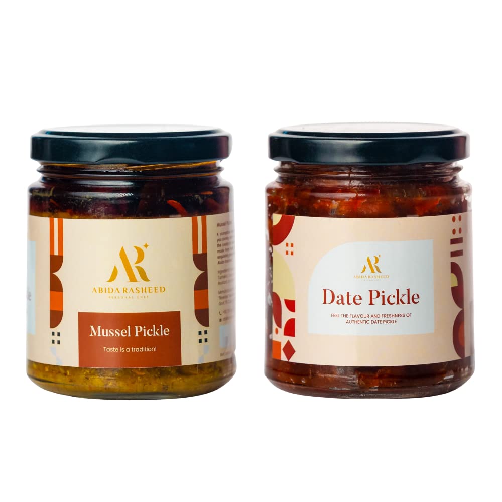 Abida Rasheed's Special Homemade Combo of Date Pickle (200g) and Mussel Pickle (200g)
