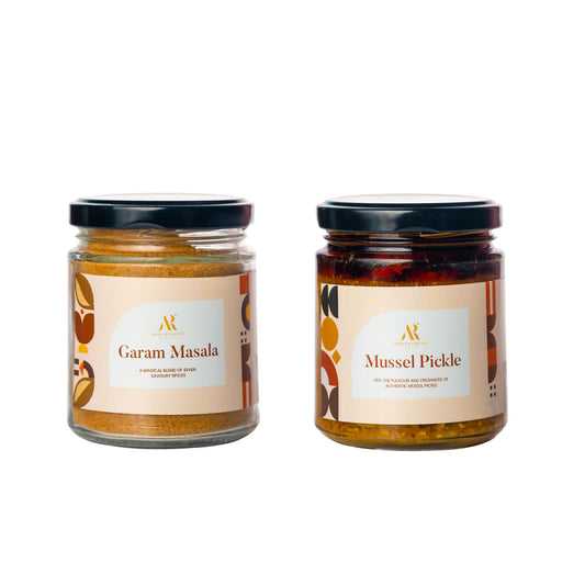 Garam masala and mussel pickle combo